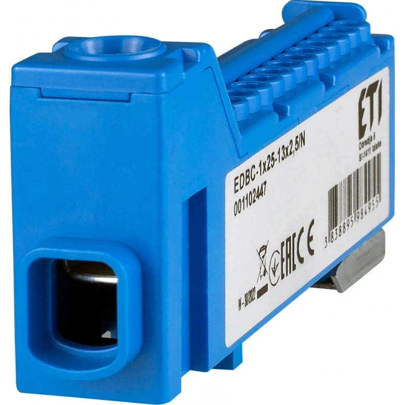 ETI EDBC-1x25-13x2,5/N Dağıtım Bloğu 63A Mavi