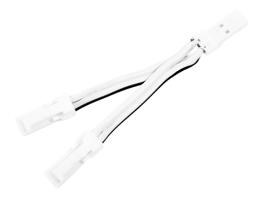 Konnektör Çoklayıcı 1 Erkek + 2 Erkek 40 mm Beyaz